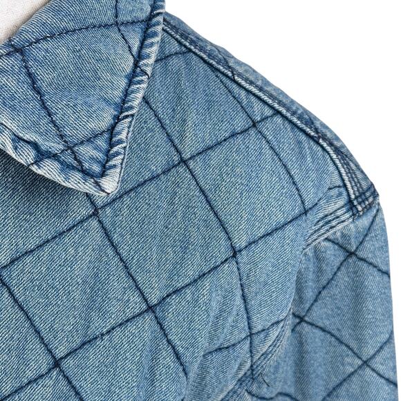 Supreme x Dickies Quilted Denim Work Jacket Mens Large Blue Long Sleeve Full Zip - Picture 3 of 12